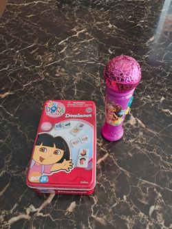 Dora Dominoes And  Microphone  $20 For Both