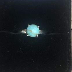 Nice Vintage Sterling Silver .925 Turquoise Ring Size 5.25