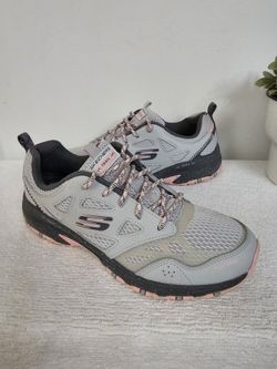 Skechers Womens Hillcrest Escapade Trail Athletic Trainers Gray & Pink Nice! Size 10