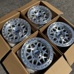 5x150 Tundra Land Cruiser Sequoia 17” KMC GRS Machined Wheels KM549 