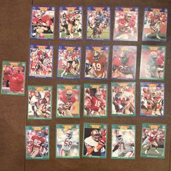 1989 Pro Set Series 1 San Francisco 49ers Team Set Of 21 Football Card Joe Montana Jerry Rice 