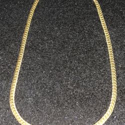 New 20” Gold Plated 18K Mens/Women’s Cuban Chain with diamond cuts