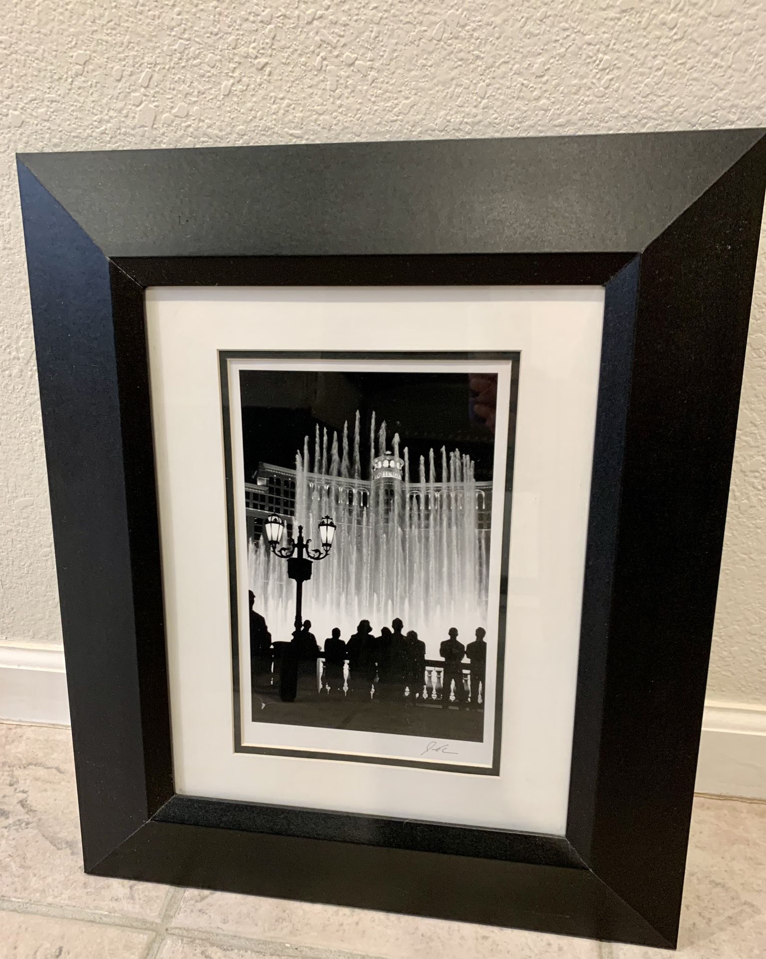 Bellagio Fountain Print In Frame