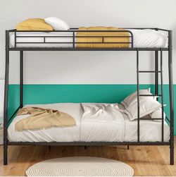 Brand New Heavy Duty Metal Bunk Bed Full Over Queen