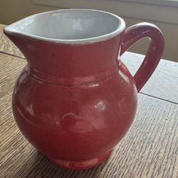Red Emile Henry 8 oz  Pitcher 