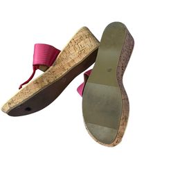 Liz Claiborne “Lively” Pink Textured Sandals – Women’s Size 9.5
