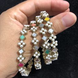 Polki Bangles Indian Bollywood Pakistani Jewellery