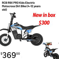 New in box RCB R9X PRO Kids Electric Motocross Dirt Bike (4-12 years old) $300 firm  Serious buyers only pick up east Palmdale 