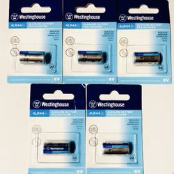 Westinghouse Alkaline 6V Battery Replaces 4LR44 & 1414A Photo Batteries Lot of 5