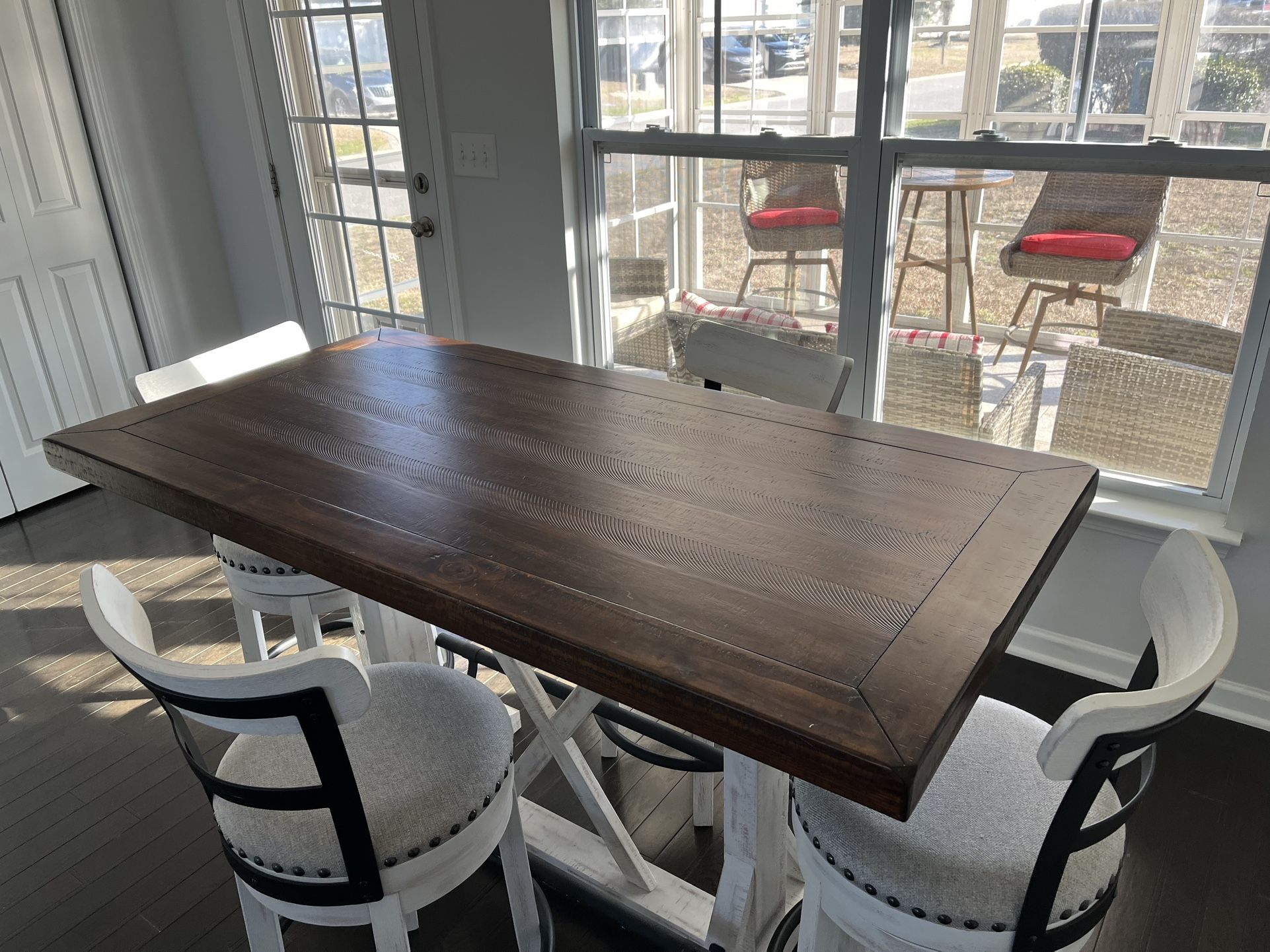 Farmhouse style Bar Height Kitchen Table