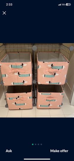 Cube Storage with Dog Fabric Bins - See My Items