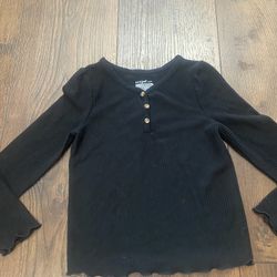 Girls Black Long Sleeve Shirt Size 6/7 By Cat & Jack #6