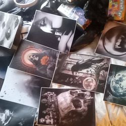 12 Pc Gothic Sticker Posters