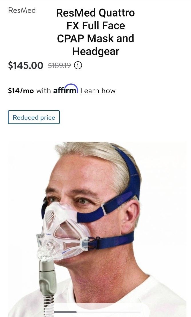 ResMed CPAP Mask Medium (NEW)