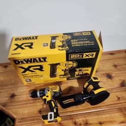Dewalt 20V  Brad Nailer, Drill, Sander, Battery, Charger