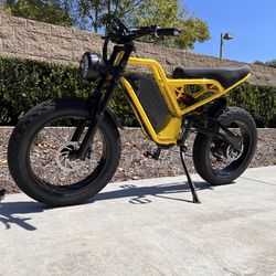 NEW, 1500 Watt, Electric Bike, Hydraulic Brakes, 35 Mph, Fat Tire, Black Or Yellow Frame  