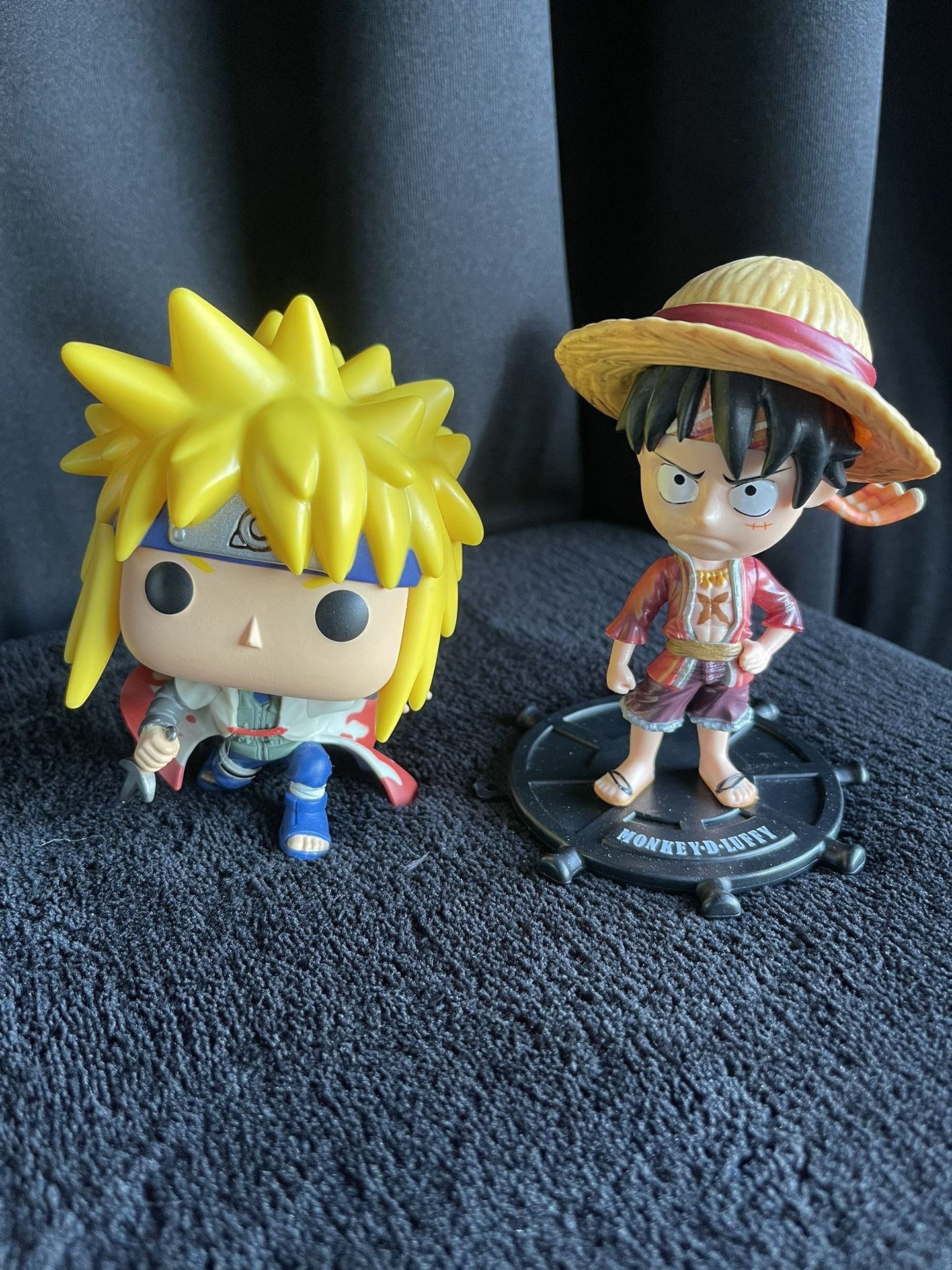 Lot Of 2 Funko Pop Vinyl  Minato Namikaze And One Piece Anime Monkey D. Luffy