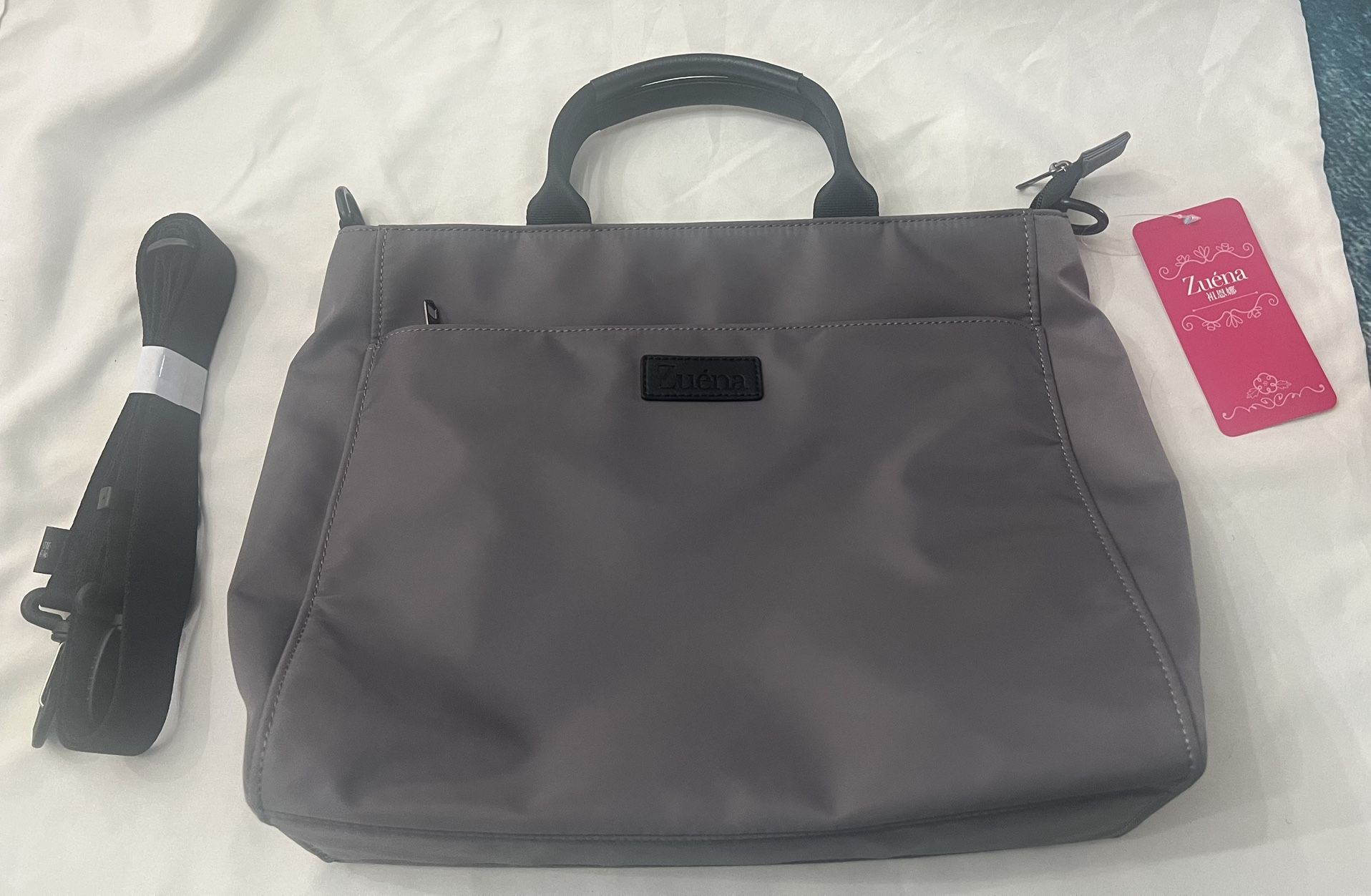 Laptop Tote Bags for Women Work Bag 15.6 Inch Nylon Waterproof Work Tote Office Professional Computer Bags (Grey)