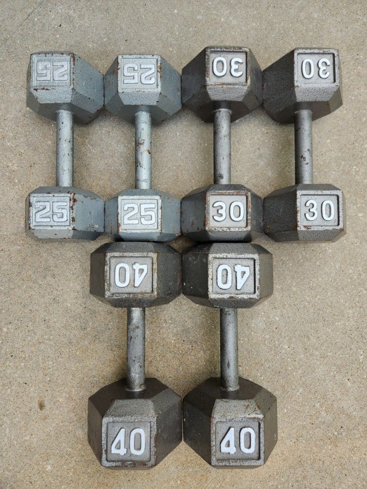 Iron Hex Dumbbell Pairs 25-40lbs