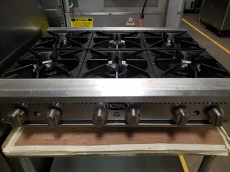 Used Royal 36"L Countertop 6-Burners 