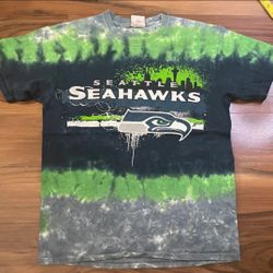NFL Seattle Seahawks Tie-Dye T-shirt, by Majestic No Sz Tag Possibly Large 