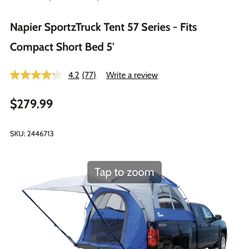 Napier SportzTruck Tent 57 Series Compact Short Bed NEW