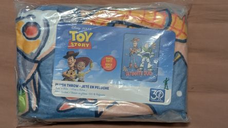 Toy Story Set: Plush Throw Blanket 46x60 (New) + Simple Modern 18oz Bottle