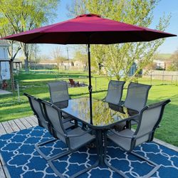 Patio Furniture - Patio Set - Outdoor Furniture - Dining Set - Chairs - 9 Piece