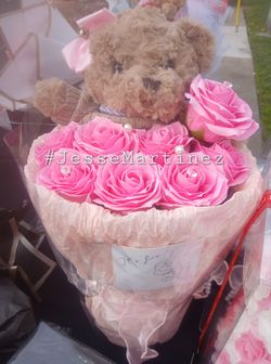 Rose Bouquet Wt Bear