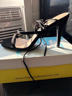 Strapped lace up heels