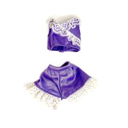Vintage Barbie Purple with White Lace Pajama Set