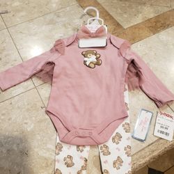 New 3 Piece  Girls 6-9 Months Set