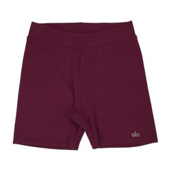 Alo Yoga Alolux High Waist Me Time Shorts Small S Berry Gym Running Work Out