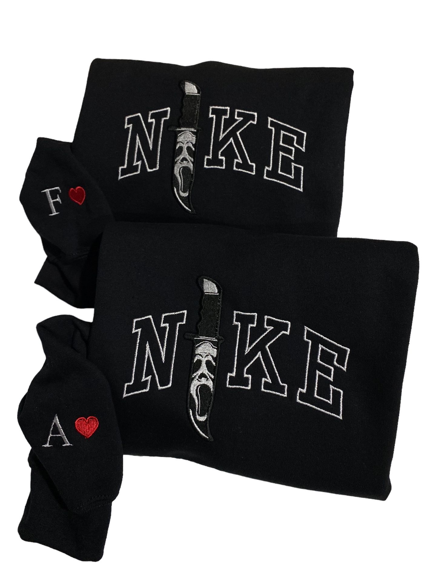 Scream Ghost face Embroidered Nike Sweater Hoodie And Crewnecks