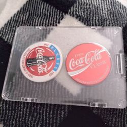 Pogs Pair Of 2.  Coca Cola Pogs.  Cash Porch Pickup Redmond 
