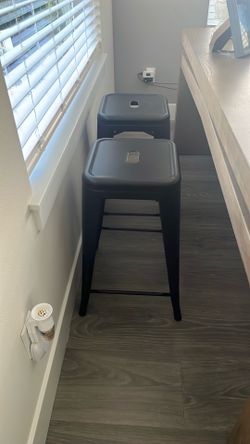 Black farmhouse style barstools
