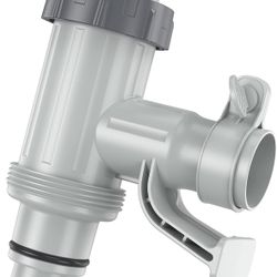 Deeroll Pool Plunger Valve Plus for Above Ground Pool - 2-in-1 Plunger Valve Replacement Parts, Pool Accessories, 1/4 Inch Pool Pipe Holder with Plung