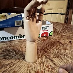 Wooden Articulated Right Hand Mannequin Jointed Artist Model Manikin 12"