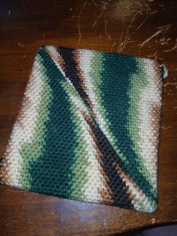 Handmade Double Thick Potholder In Woodlands