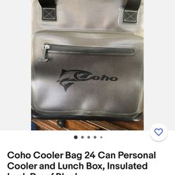Coho Cooler Bag 24 Can Personal Cooler and Lunch Box, Insulated Leak Proof Black