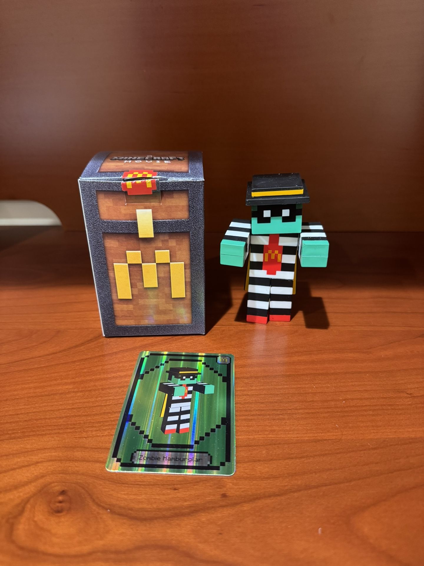 2025 McDonald’s Minecraft Adult Happy Meal Toy Zombie Hamburglar W/ Unused Code
