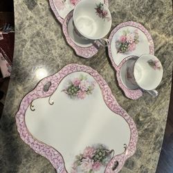 12 Pc Tea Set - Porcelain Treasures By Betty Platner