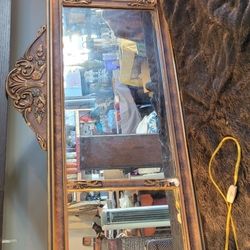 Antique Rectangle Mirror With Lights