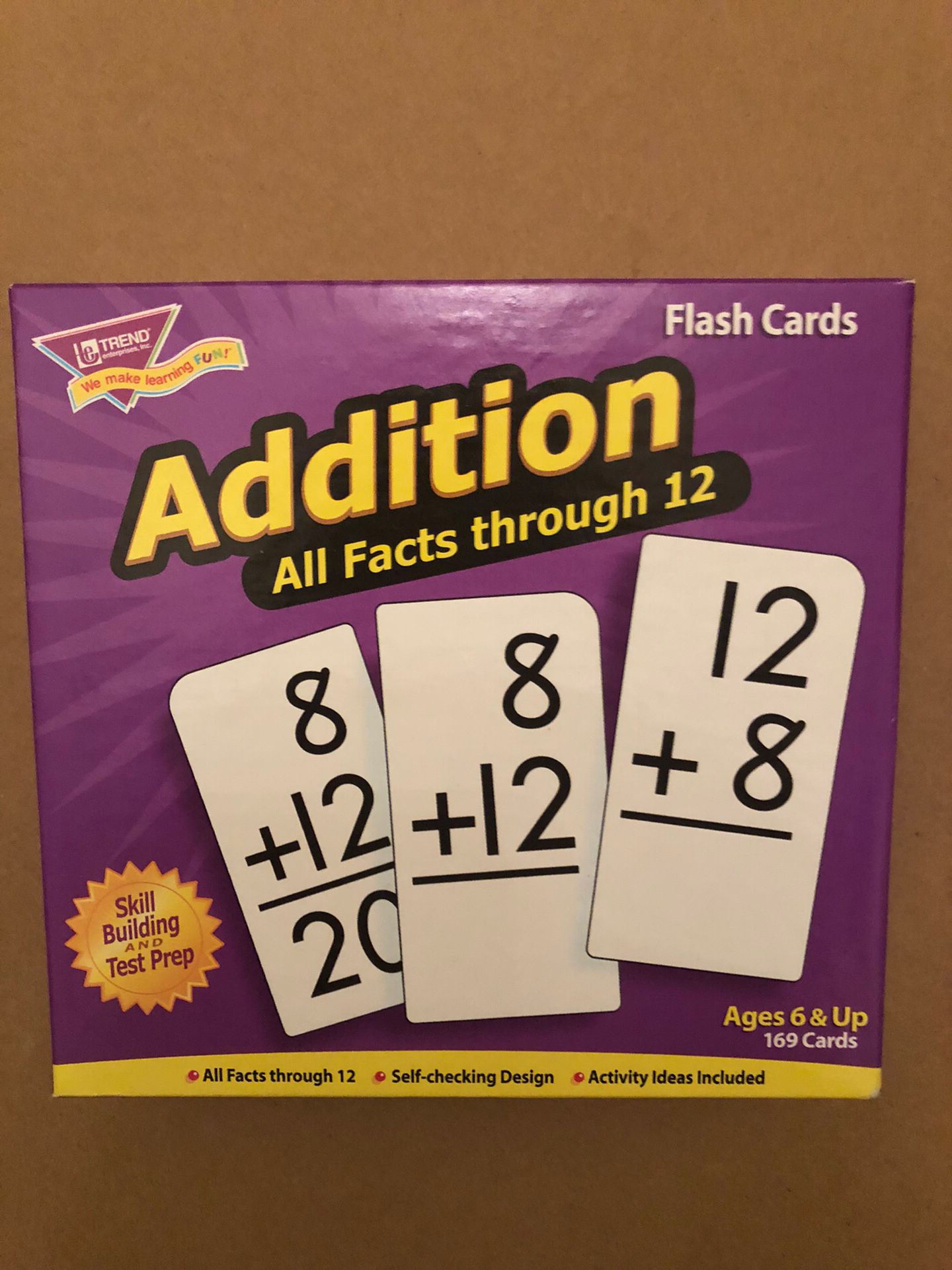 Addition Flash Cards - Facts Thru 12