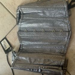 Fetish factory shimmer bustier corset sparkle top glitter shirt Burlesk Waist Trainer 
