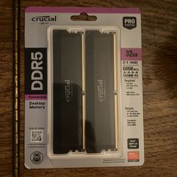 New DDR5 2x16GB 6000 MT/s crucial by micron RAM