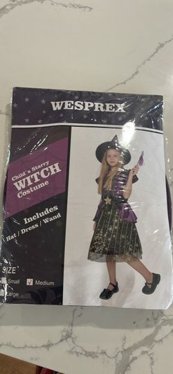 Child's Starry Witch Costume Medium