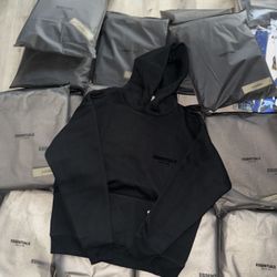 Black Essentials Hoodie
