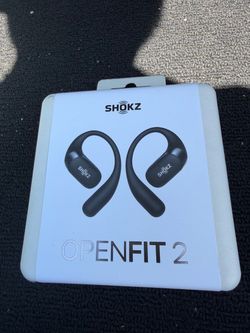 SHOKZ OpenFit Pro Open-Ear Earbuds with Noise Reduction, Dolby Atmos, Black Superior Sound with Richer Details; Secure fit; AI call clarity; Up to 50H