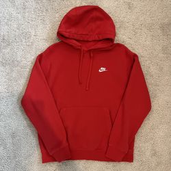 Red Nike Pullover Hoodie 